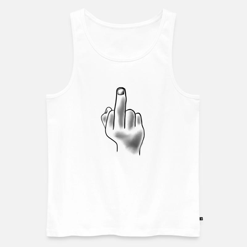 Fick dich - Männer Premium Bio Tank Top - Weiß