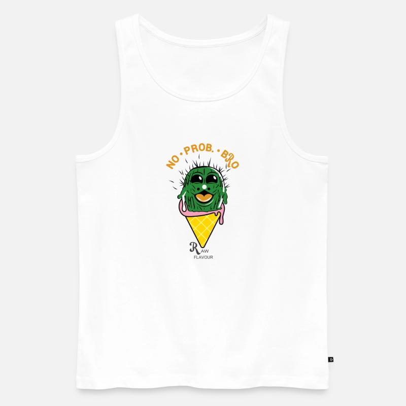 Kaktuseis - Pflanzen - Männer Premium Bio Tank Top - Weiß