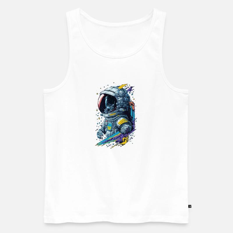 Astronaut - Männer Premium Bio Tank Top - Weiß
