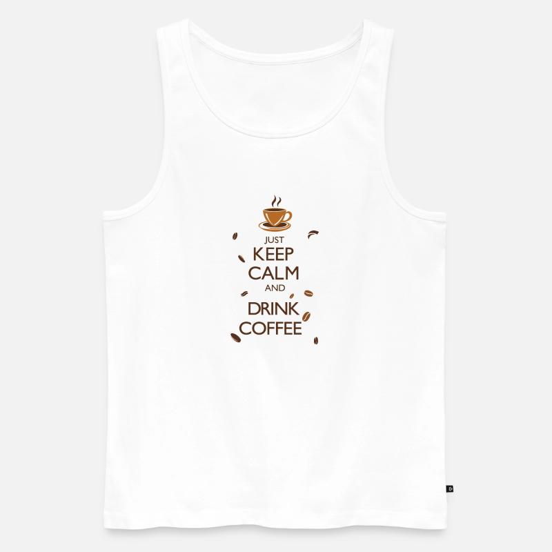 Kaffeepause - Relax & Espresso - Männer Premium Bio Tank Top - Weiß