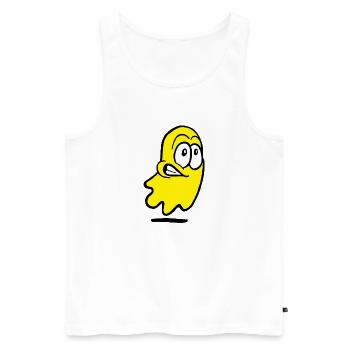 Uupsi in gelb - Männer Premium Bio Tank Top - Weiß - Vorne - Michal (187cm)