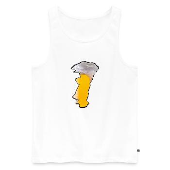 Alsace Beer - Men's Premium Organic Tank Top - white - Front - AI Model Male 178 light (178cm)