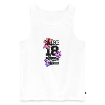 Schöne weibliche Malkunst Gesicht bunte Frau - Männer Premium Bio Tank Top - Weiß - Vorne - Michal (187cm)