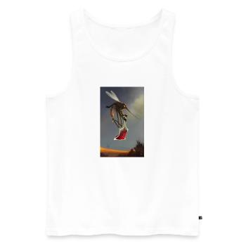 Lebenssaft - Männer Premium Bio Tank Top - Weiß - Vorne - Michal (187cm)
