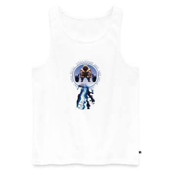 Bärenstark Berlin 1892 - Männer Premium Bio Tank Top - Weiß - Vorne - Michal (187cm)
