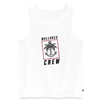 Mallorca Crew Palm Tree Anchor Holidays - Débardeur bio Premium Homme - blanc - Devant - Michal (187cm)