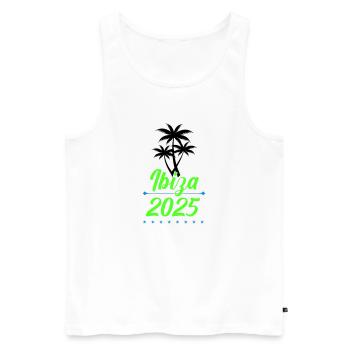 Ibiza 2025 - Men's Premium Organic Tank Top - white - Front - AI Model Male 178 light (178cm)