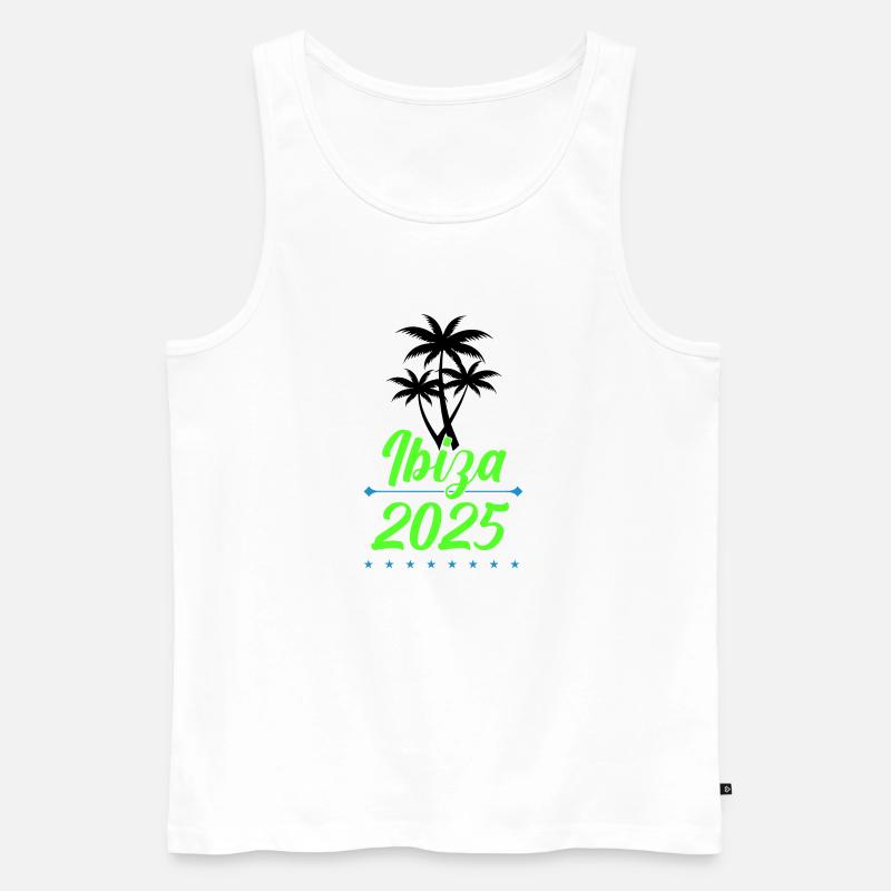 Ibiza 2025 - Männer Premium Bio Tank Top - Weiß