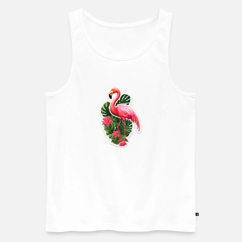 Flamingo - Männer Premium Bio Tank Top - Weiß