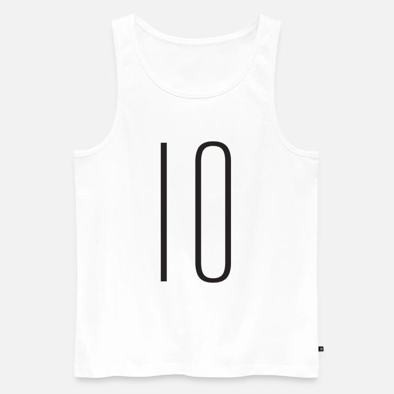 10 - Männer Premium Bio Tank Top - Weiß