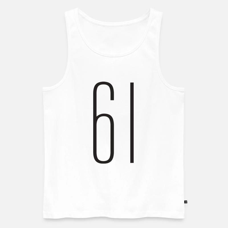 61 - Männer Premium Bio Tank Top - Weiß