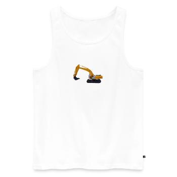 pelleteuse - Débardeur bio Premium Homme - blanc - Devant - Michal (187cm)