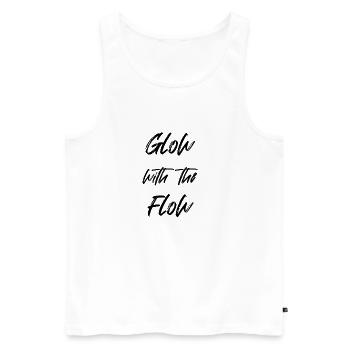 Glow with the Flow I - Männer Premium Bio Tank Top - Weiß - Vorne - Michal (187cm)