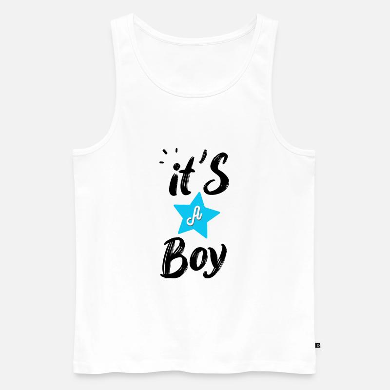 Es ist ein Junge - Männer Premium Bio Tank Top - Weiß