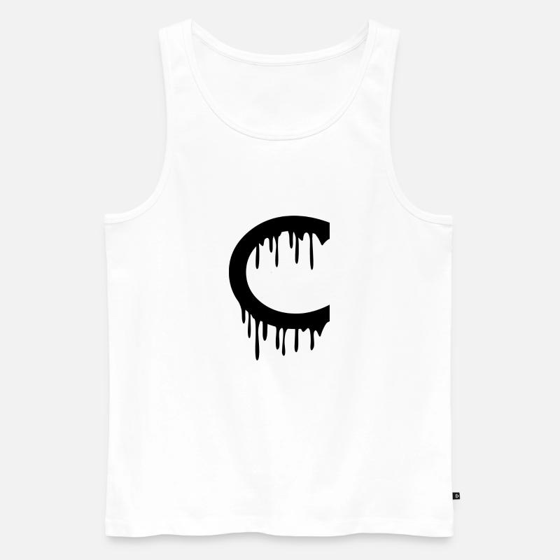 Buchstabe C - Männer Premium Bio Tank Top - Weiß