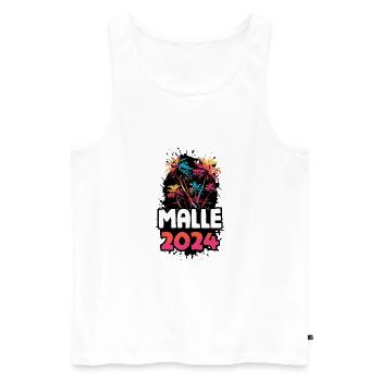 Malle Party Crew - Männer Premium Bio Tank Top - Weiß - Vorne - Michal (187cm)