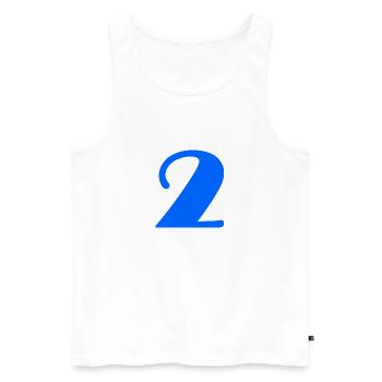 2 JAHRE. 2. JUBILÄUM. GEBURTSTAG 2 JAHRE. 2 - Männer Premium Bio Tank Top - Weiß - Vorne - AI Model Male 178 light (178cm)