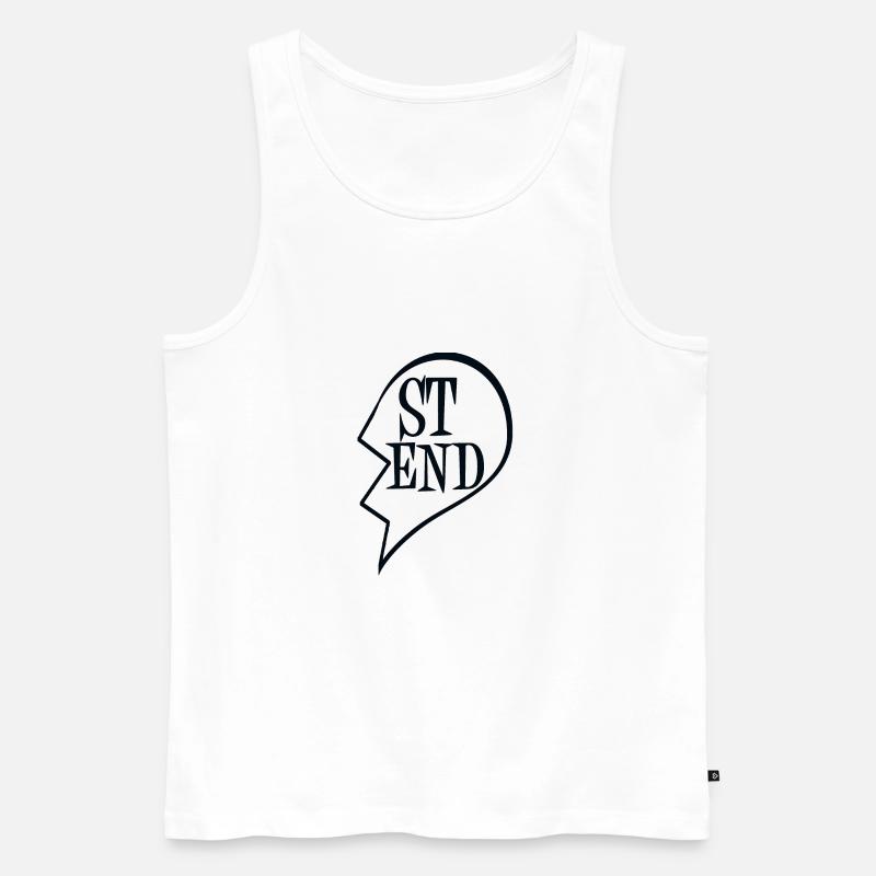 Freundschaft - Männer Premium Bio Tank Top - Weiß