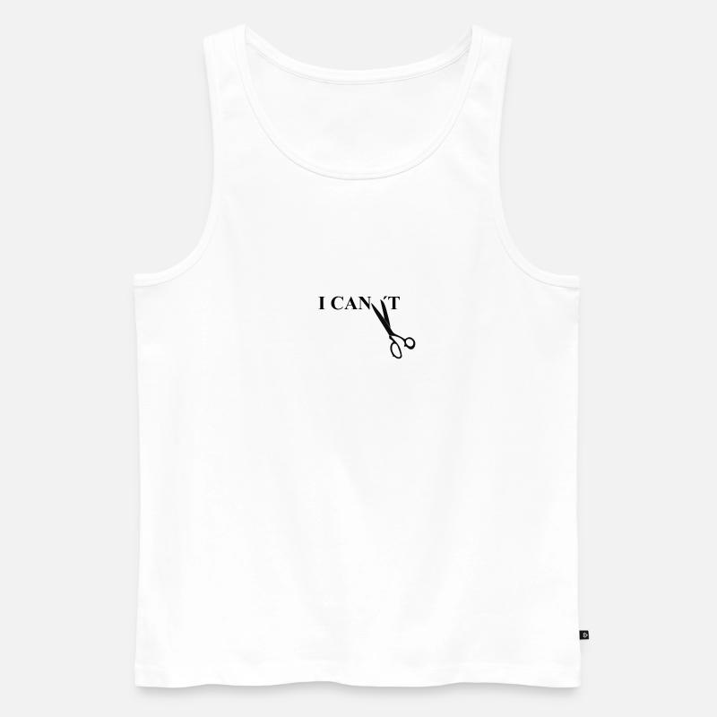I CAN/´T - Männer Premium Bio Tank Top - Weiß