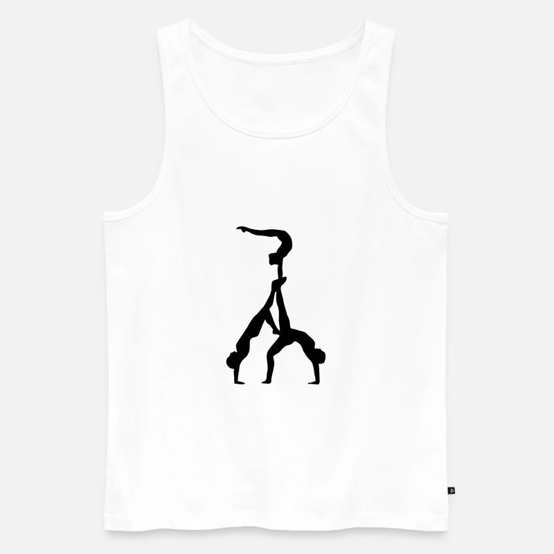 Akrobatik - Männer Premium Bio Tank Top - Weiß