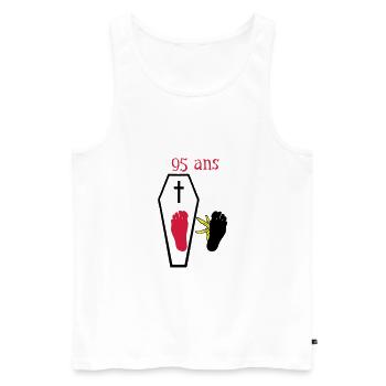 95 Jahre Fuß fällt ein weiteres Bananenschale - Männer Premium Bio Tank Top - Weiß - Vorne - Michal (187cm)
