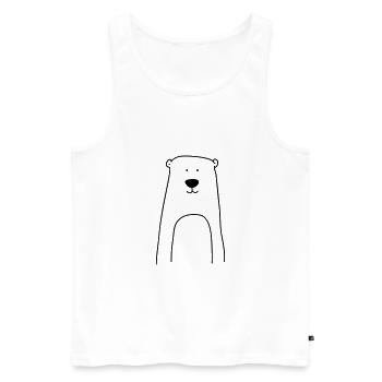 Ours - ours polaire - Débardeur bio Premium Homme - blanc - Devant - AI Model Male 178 light (178cm)