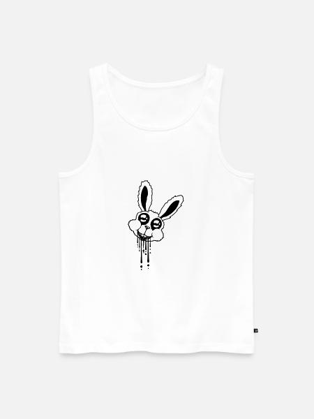 Kopf Hase Blut - Männer Premium Bio Tank Top - Weiß