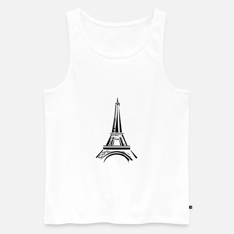 Eiffelturm - Männer Premium Bio Tank Top - Weiß