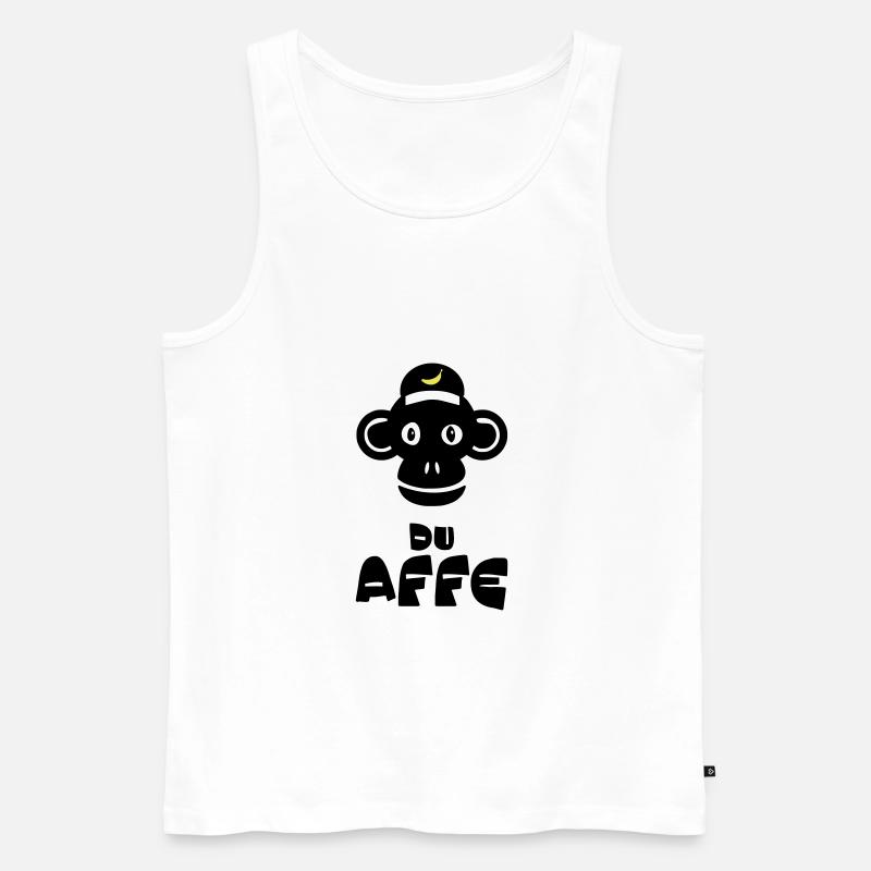 du Affe - Männer Premium Bio Tank Top - Weiß