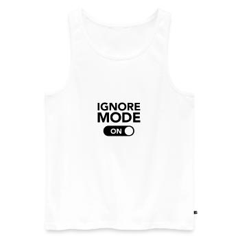 Ignore, Mode (On) - Männer Premium Bio Tank Top - Weiß - Vorne - AI Model Male 178 light (178cm)