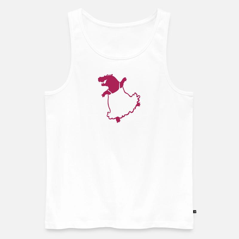 tanzendes Nilpferd im Kleid - Männer Premium Bio Tank Top - Weiß