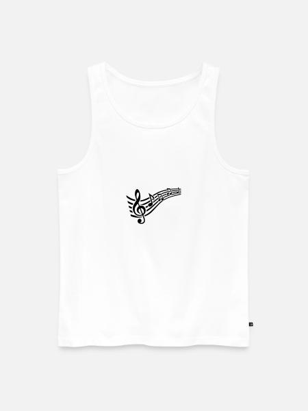 Musical notes notes clef music - Men's Premium Organic Tank Top - white
