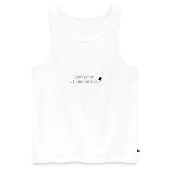 Don't ask me.. - Débardeur bio Premium Homme - blanc - Devant - AI Model Male 178 light (178cm)