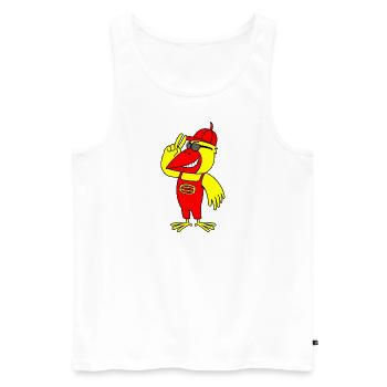 Minol Oriole Bird (Cool Version) - Men's Premium Organic Tank Top - white - Front - AI Model Male 178 light (178cm)