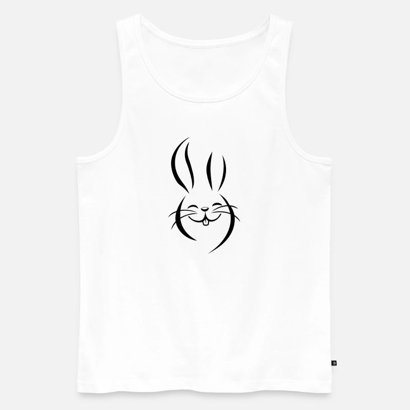 Rabbit Rabbit - Men's Premium Organic Tank Top - white
