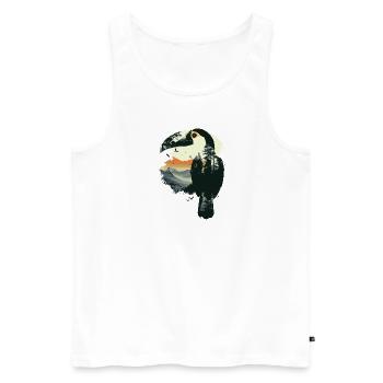 Tukan Costa Rica Tier Vogel Urlaub - Männer Premium Bio Tank Top - Weiß - Vorne - Michal (187cm)