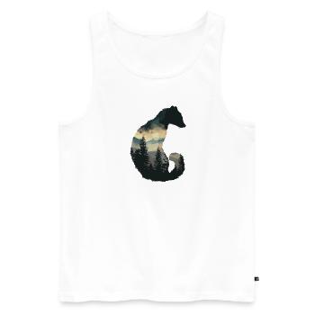 Marder Tier Wald Natur - Männer Premium Bio Tank Top - Weiß - Vorne - AI Model Male 178 light (178cm)