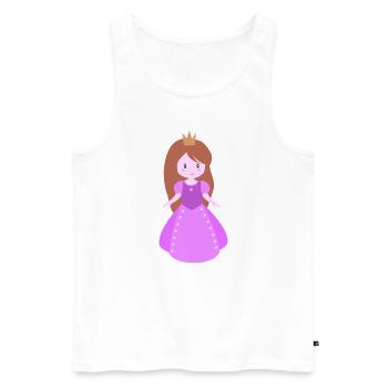 Figure de fille princesse - Débardeur bio Premium Homme - blanc - Devant - AI Model Male 178 light (178cm)