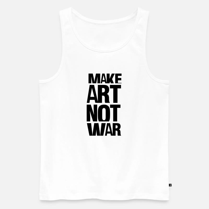 make art not war - Männer Premium Bio Tank Top - Weiß