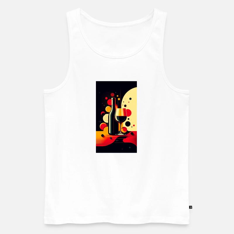 Wein 2 2 - Männer Premium Bio Tank Top - Weiß