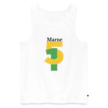 Marne - Débardeur bio Premium Homme - blanc - Devant - AI Model Male 178 light (178cm)
