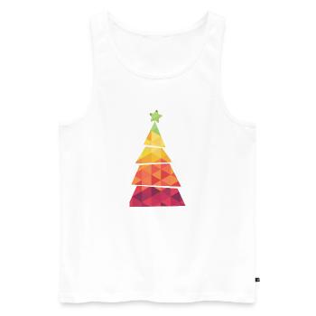 Christmas Tree - Weihnachtsbaum - Weihnachten - Men's Premium Organic Tank Top - white - Front - Michal (187cm)