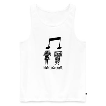 Music Musician Music Teacher Saying Gift Sheet Music - Men's Premium Organic Tank Top - white - Front - AI Model Male 178 light (178cm)