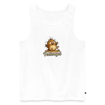 Pechvogel - süßer kleiner trotteliger Vogel - Männer Premium Bio Tank Top - Weiß - Vorne - AI Model Male 178 light (178cm)