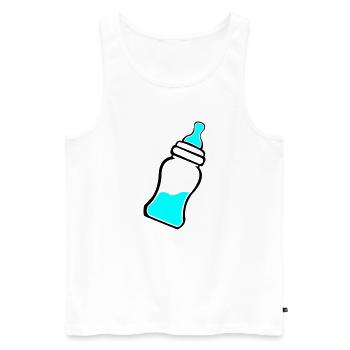 Biberon - Débardeur bio Premium Homme - blanc - Devant - AI Model Male 178 light (178cm)