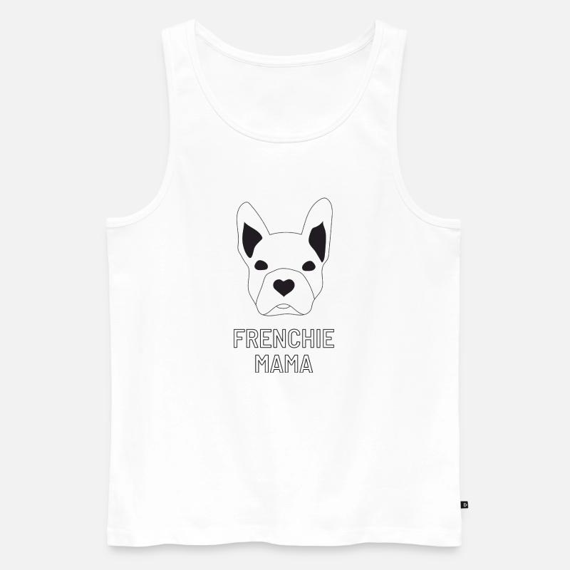 frenchie mama - Männer Premium Bio Tank Top - Weiß
