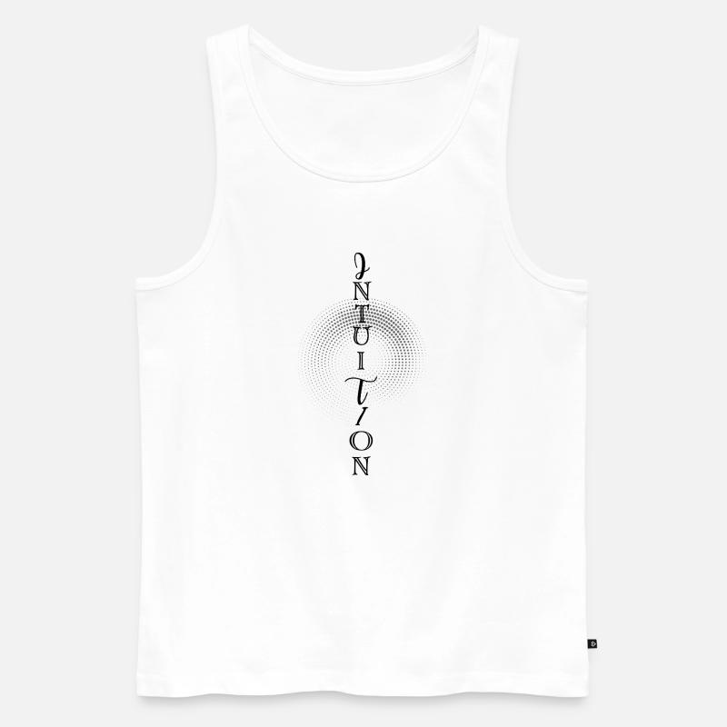 INTUITION – Dein innerer Kompass - Männer Premium Bio Tank Top - Weiß