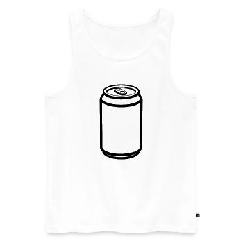 Canette de soda - Débardeur bio Premium Homme - blanc - Devant - Michal (187cm)