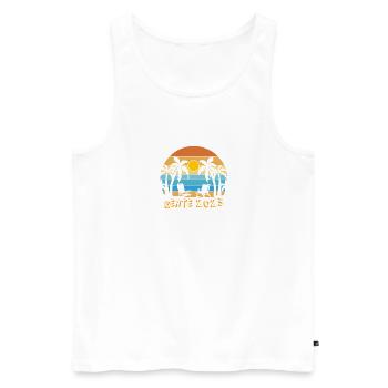Rente 2023 | Geschenkidee Rentner 2023 - Männer Premium Bio Tank Top - Weiß - Vorne - AI Model Male 178 light (178cm)