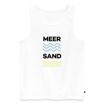 MEER&SAND - Männer Premium Bio Tank Top - Weiß - Vorne - AI Model Male 178 light (178cm)